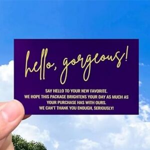 $3💕5/$15 Purple and Gold Thank You Cards, Appreciation & gratitude 50 Count NEW